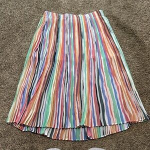 Zara Pleated Colorful Striped Women's Skirt